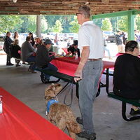 RSI Picnic 2022 with a dog